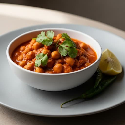 Chana Masala + Brown Rice + Onion Salad