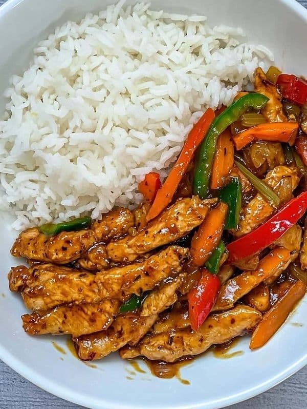 Chilli Chicken with Rice