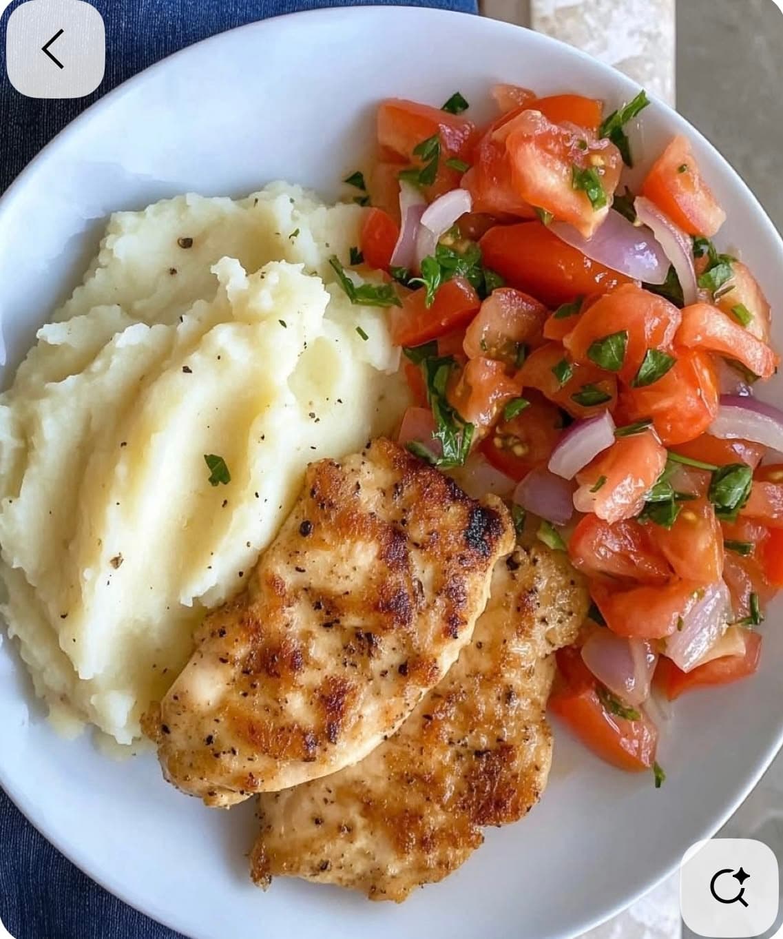 Grilled Chicken with Mash